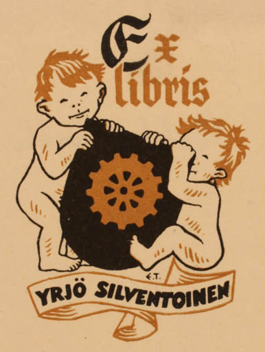 Exlibris by Erkki Tanttu from Finland for Yrjö Silventoinen - Child 