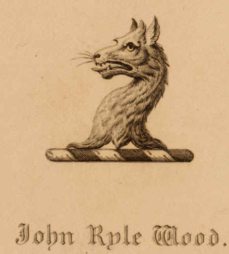 Exlibris by ? ? from Unknown for John Ryle Wood - 