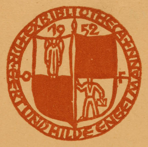 Exlibris by Otto Feil from Austria for Gert & Hilde Engelmann - Heraldry 