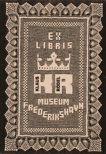 Exlibris by Jozef Golec from Poland for Klaus Rödel Museum Frederikshavn - Ornament 