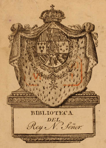 Exlibris by ? ? from Spain for ? Carlos III - Heraldry Regent/royalty 