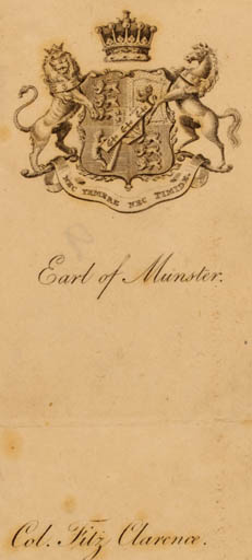 Exlibris by ? ? from Great Britain for Fitz Clarence - Heraldry Regent/royalty 