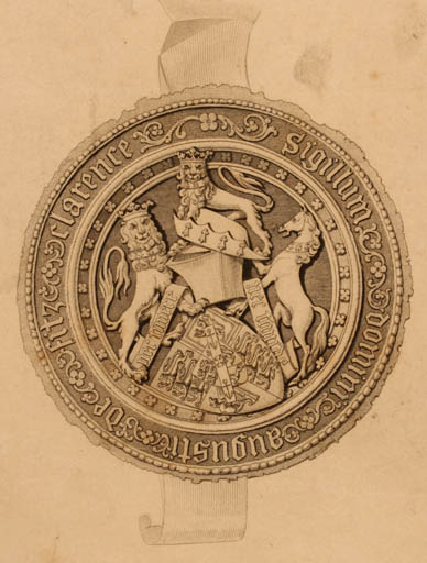 Exlibris by ? ? from Great Britain for Fitz Clarence - Heraldry Regent/royalty 