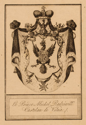 Exlibris by ? ? from Poland for Michael Radziwill - Heraldry Regent/royalty 