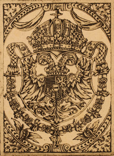 Exlibris by ? ? from Germany for Tysk- Romersk Kaiser Rudolf II - Heraldry Historical Person Regent/royalty 