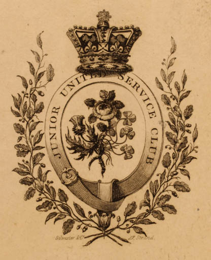 Exlibris by R Silvester from Great Britain for London Junior United Service Club - Heraldry 