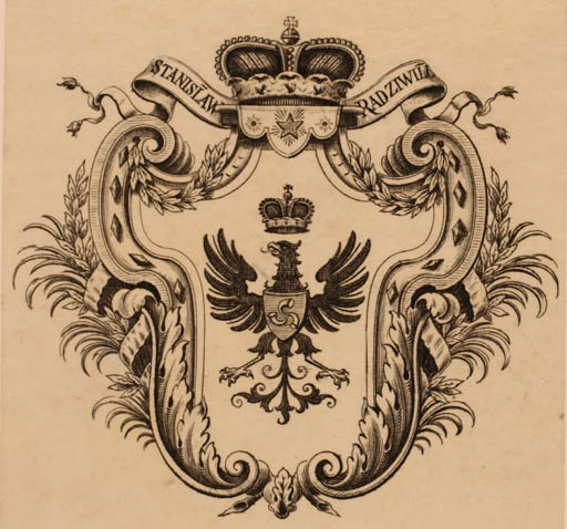 Exlibris by ? ? from Poland for Stanislaw, Prins Polen Radziwill - Heraldry Regent/royalty 