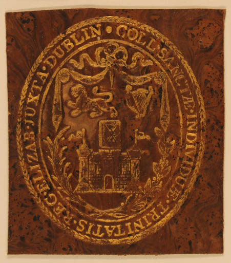 Exlibris by ? ? from Ireland for Dublin, Ireland. Trinitatis College - Super Exlibris 