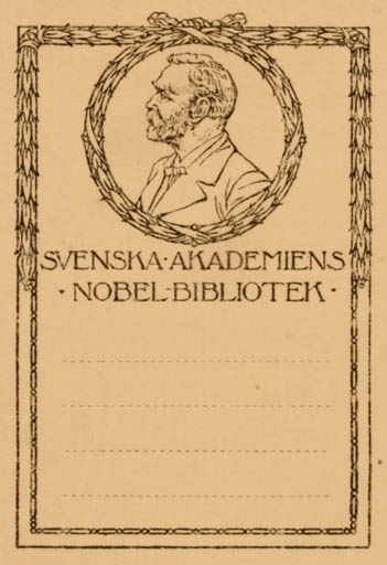 Exlibris by ? ? from Sweden for ? Svenska Akademiens Nobel- Bibliotek - Portrait Science 