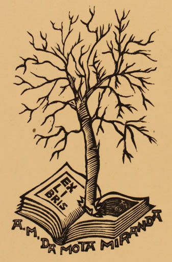 Exlibris by Jocelyn Mercier from France for Artur Mario Da Mota Miranda - Book Tree 