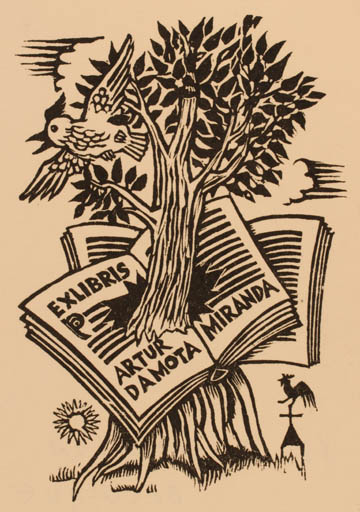 Exlibris by Antoon Vermeylen from Belgium for Artur Mario Da Mota Miranda - Book Tree 