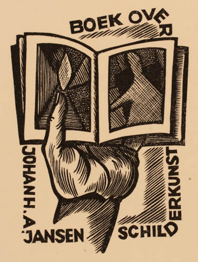 Exlibris by Jan Battermann from Netherland for Johan H. A. Jansen - Book Hand(s) 