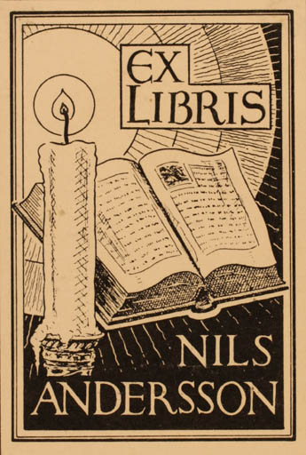 Exlibris by Yngve Forsblom from Sweden for Nils Andersson - Book 