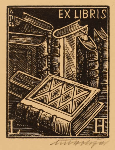 Exlibris by Antonin Dolezal from Czechoslovakia for ? H. L - Book 