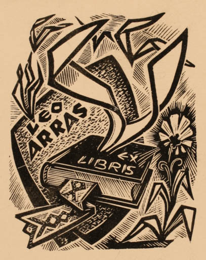 Exlibris by Johannes Juhansoo from Estonia for Leo Arras - Book 