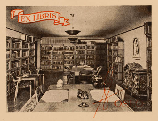 Exlibris by Albert Jaern from Norway for A. Skadsmo - Book Interior 