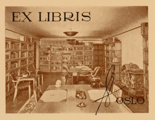 Exlibris by Albert Jaern from Norway for A. Skadsmo - Book Interior 