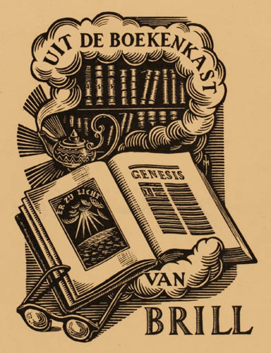 Exlibris by J.C. Maas from Netherland for ? van Brill - Book 
