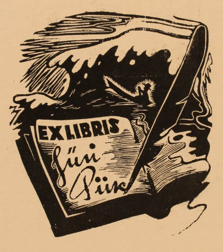 Exlibris by Väino Tönisson from Estonia for Jüsi Pük - Book 