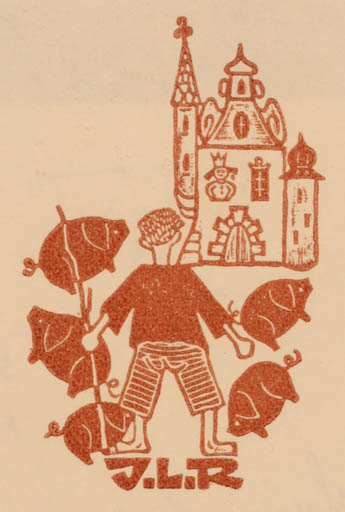 Exlibris by Leopold Dolak from Poland for Jørgen Lindhardt Rasmussen - Fairytale/fable 