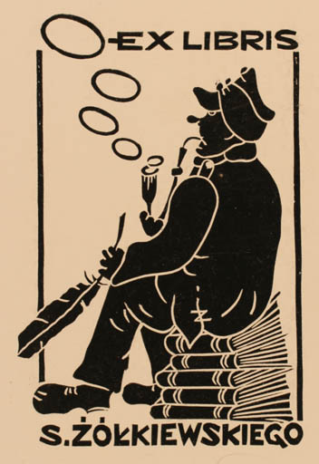 Exlibris by Zbigniew Jozwik from Poland for S. Zokkiewskiego - Literature 