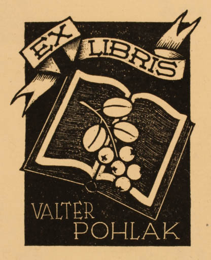 Exlibris by Ferd Lüv from Estonia for Walter Pohlak - Book 