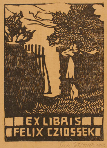 Exlibris by Felix Cziossek from Unknown for Felix Cziossek - Scenery/Landscape 