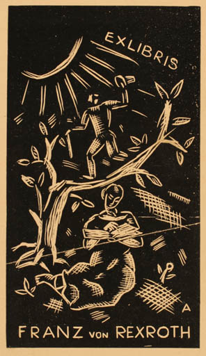 Exlibris by ? ? from Unknown for Franz von Rexroth - 