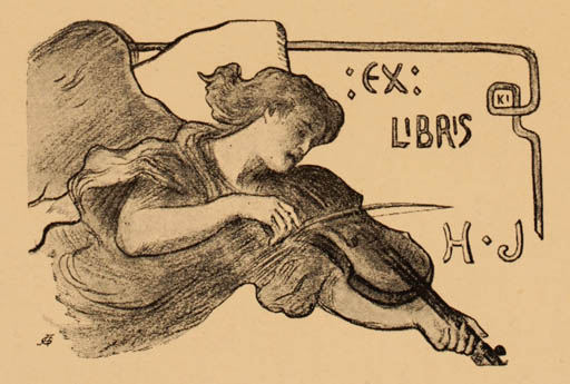 Exlibris by Emerich Knopp from Unknown for Johan Helter - Angel Music 