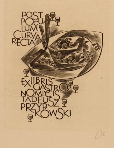 Exlibris by Wojciech Jakubowski from Poland for ? ? - Food 