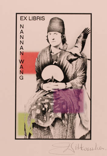 Exlibris by Ewa Witkowska from Poland for Nannan Wang - Man 