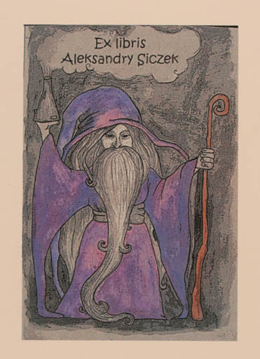 Exlibris by Weroniki Podstawki from Poland for Aleksandry Siczek - 