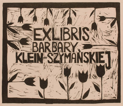 Exlibris by Weroniki Podstawki from Poland for Barbary Klein-Szymanskiej - 