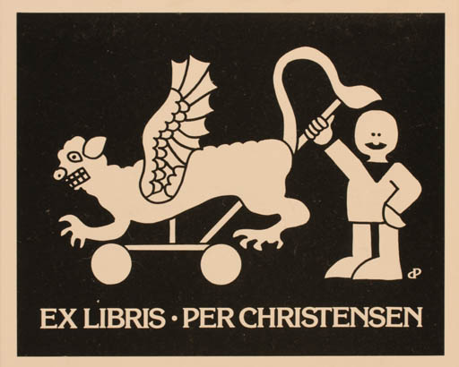 Exlibris by Per Christensen from Denmark for Per Christensen - Sct.G. and the Dragon 