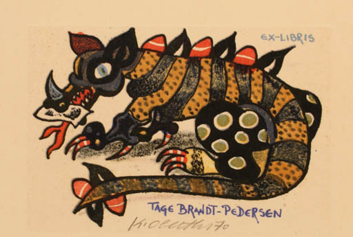 Exlibris by Karel Oberthor from Czech Republic for ? ? - Fable Animal 