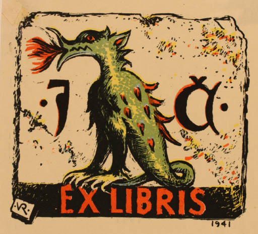 Exlibris by Vaclav Rytir from Czech Republic for ? ? - Fable Animal 