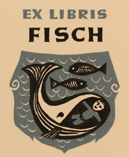Exlibris by Jürgen Rother from Germany for ? Fisch - Fish 