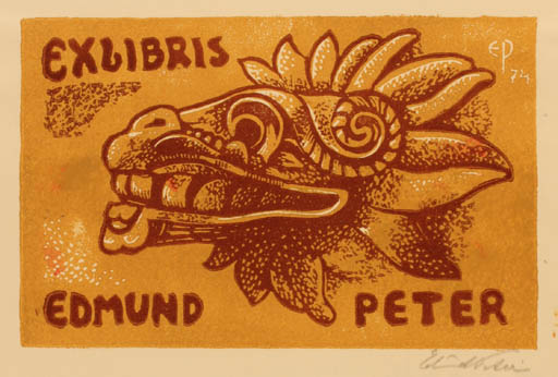 Exlibris by Edmund Peter from Denmark for Edmund Peter - Fable Animal 