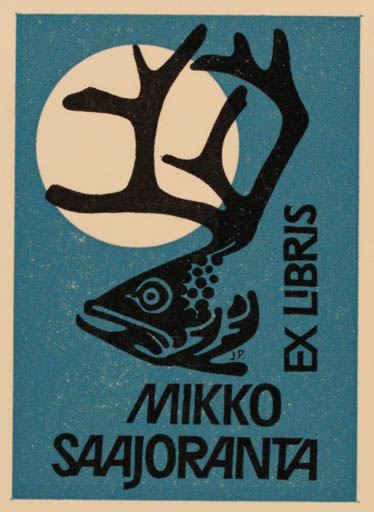 Exlibris by Jarma Piironen from Finland for Mikko Saajoranta - Fairytale/fable 