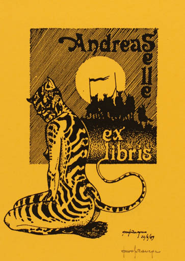 Exlibris by Paolo Rovegno from Italy for Andreas Selle - 