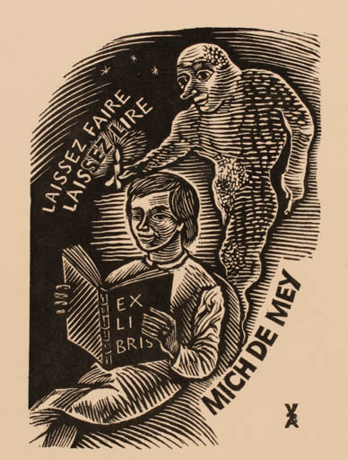 Exlibris by Antoon Vermeylen from Belgium for Mich de Mey - 