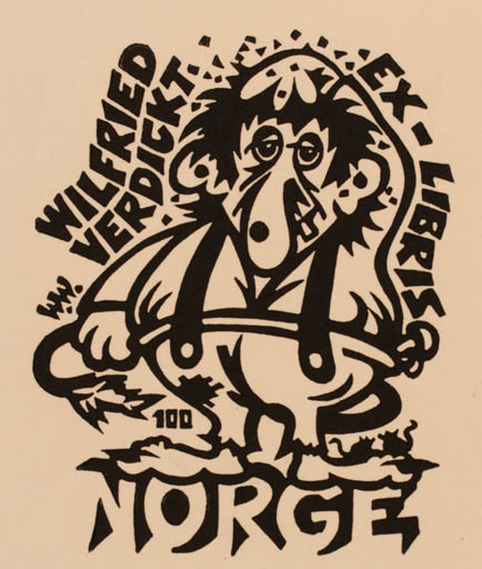 Exlibris by Walter Wuyts from Belgium for Wilfried Verdigkt - Fairytale/fable 