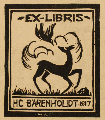 Exlibris by H. C. Bärenholdt from Denmark for H. C. Bärenholdt - Fauna 