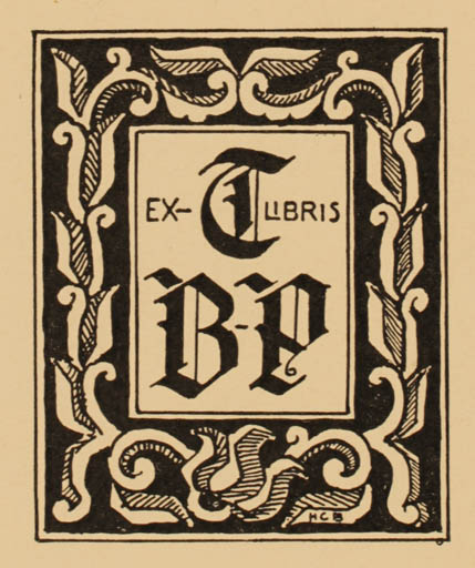 Exlibris by H. C. Bärenholdt from Denmark for ? ? - Monogram 