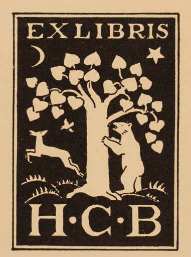 Exlibris by H. C. Bärenholdt from Denmark for H. C. Bärenholdt - Fauna Tree 