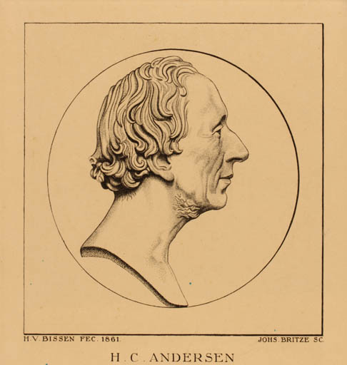 Exlibris by Johannes Britze from Denmark for H. V Bissen - Portrait 