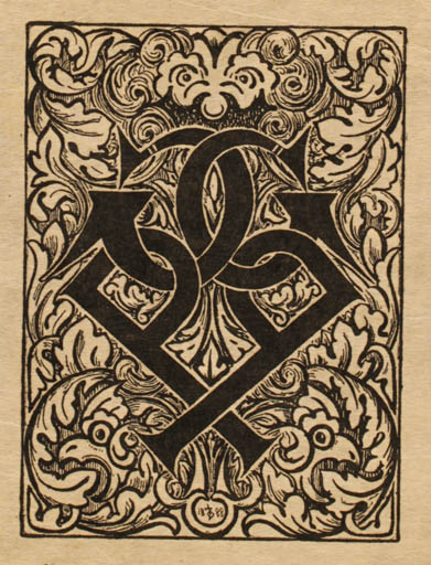 Exlibris by Thorvald Bindesbøll from Denmark for Gustav Philipsen - Monogram 