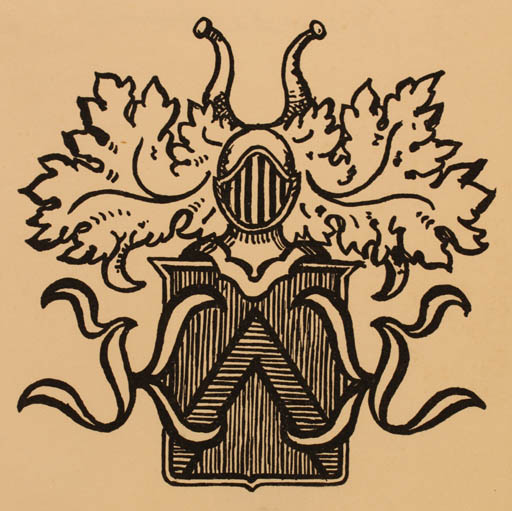 Exlibris by Thorvald Bindesbøll from Denmark for ? ? - Heraldry 