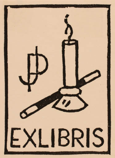 Exlibris by J Birk Petersen from Denmark for J Birk Petersen - 