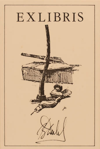 Exlibris by Jørgen Brendekilde from Denmark for Børge Dahl - 